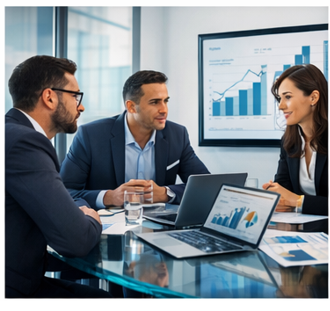 ABCT&TUR consulting team analyzing growth charts